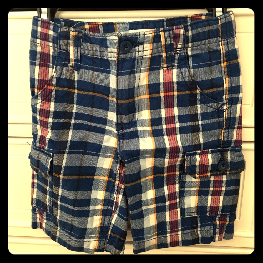 Toddler boy plaid cargo shorts
